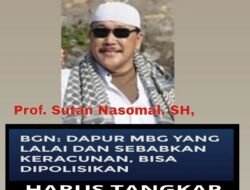 Prof Sutan Nasomal Negara Dan Presiden RI Tidak Boleh Lengah Pengawasan Karena Keracunan Makanan Makin Mengganggu Pisikis Anak Sekolah