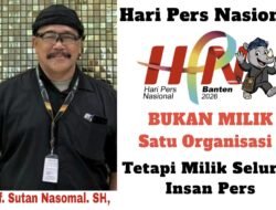 Sambut Hari Pers Nasional 2026, Pembina Semua Media Pers Nasional Prof Sutan Nasomal HPN Bukan Milik Satu Organisasi Tetapi Milik Seluruh Insan Pers